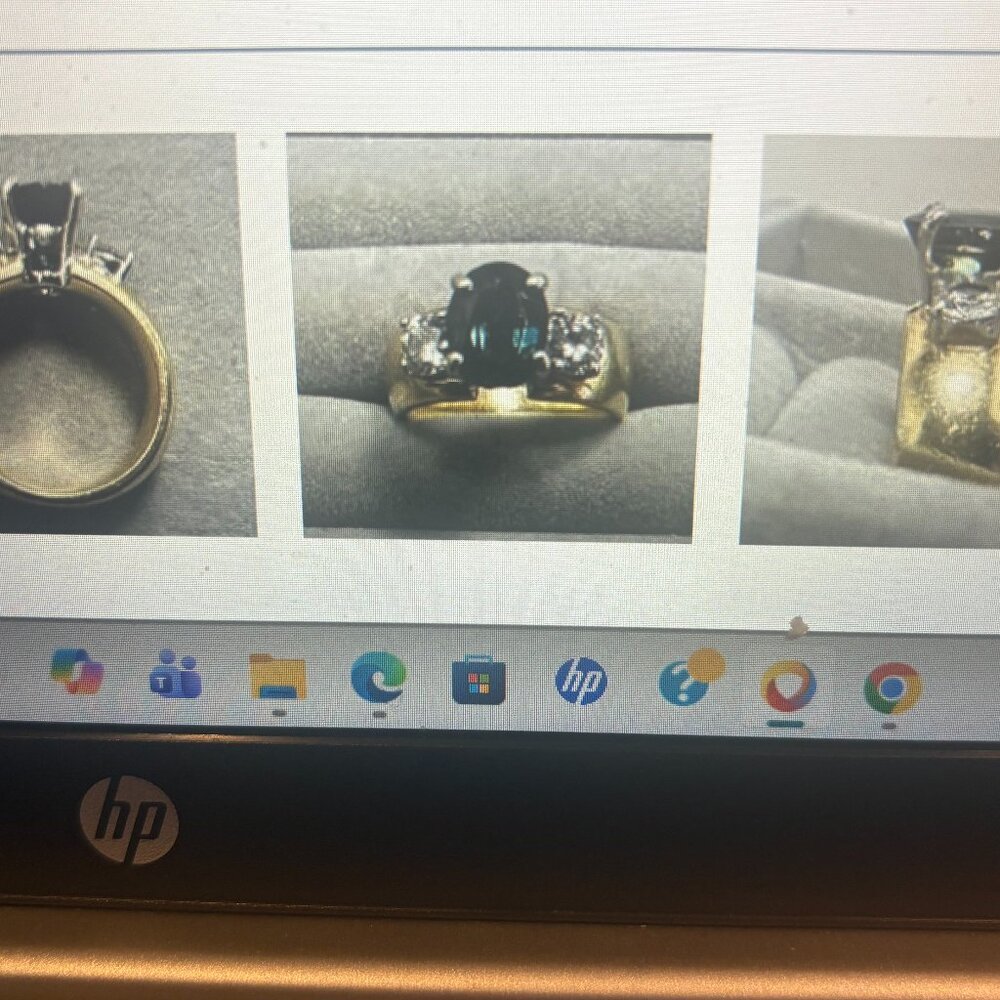 CUSTOM DIAMOND AND SAPPHIRE ENGAGEMENT RING